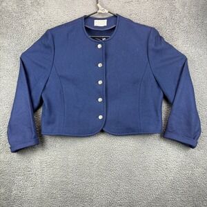 Pendleton Woolen Mills Blazer Jacket Women Virgin Wool Button Front Made‎ USA